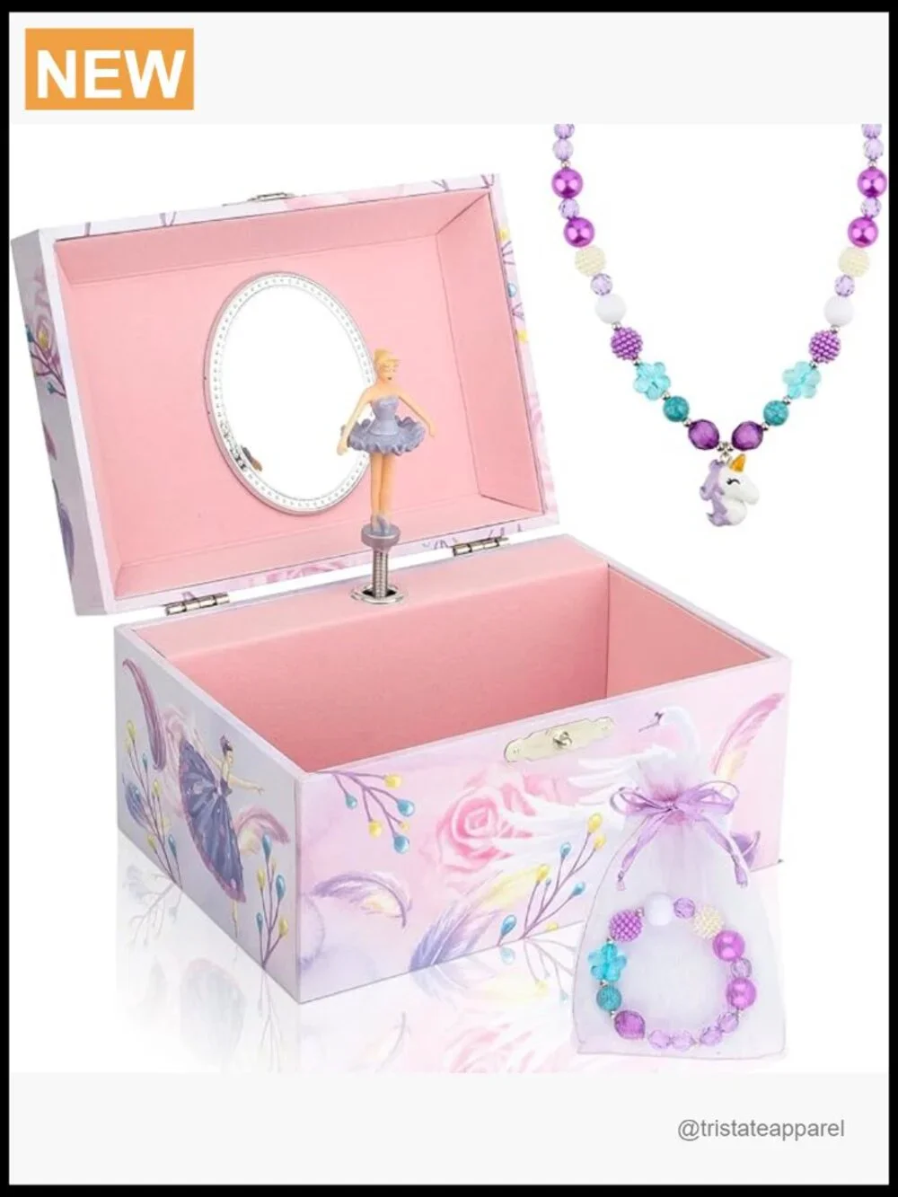 Musical Jewelry Box with Unicorn Set for Girls